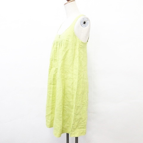 中古 ザラ ベーシック Zara Basic ワンピース ひざ丈 ノースリーブ クルーネック 緑 黄緑 S レディースの通販はau Pay マーケット ブランド古着のベクトル