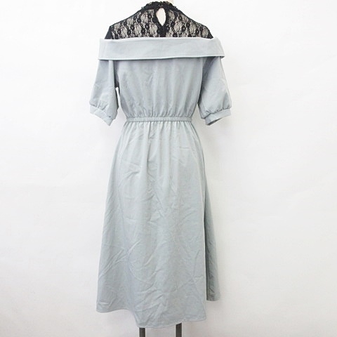 中古 Magic Sound マジックサウンド ワンピース ロング丈 半袖 レーヤード レース ハイネック グレー 黒 ブラック M レディースの通販はau Pay マーケット ブランド古着のベクトル