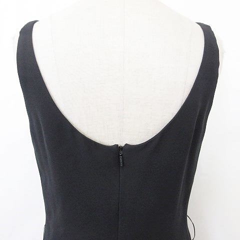 【中古】グッチ GUCCI ワンピース ノースリーブ タイト フォーマル 丸首 ひざ丈 シルク 黒 ブラック 40 ☆AA★ レディース_5