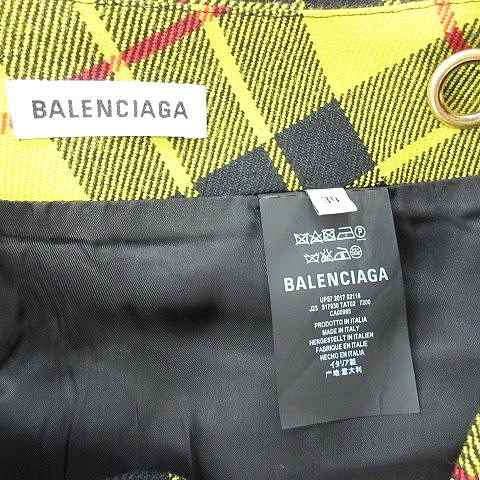 バレンシアガ BALENCIAGA スカート タイト ひざ丈 サイドジップ 無地