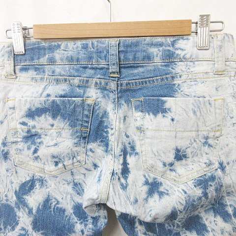 【中古】SLY JEANS アズールバイマウジー AZUL by moussy パンツ 2枚セット ジーンズ デニム スリム ロング 加工 ブルー 25|au PAY マーケット