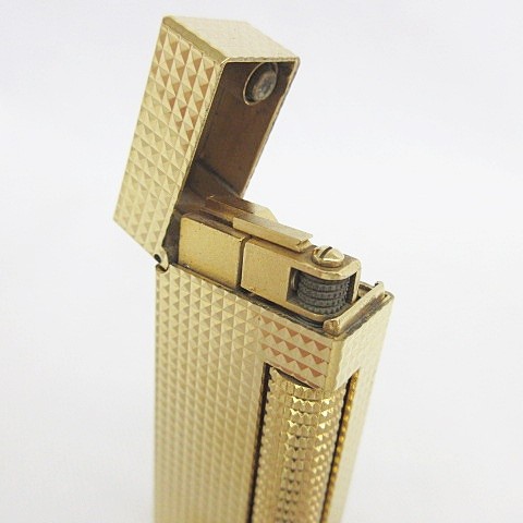 中古】ダンヒル dunhill ライター ガスライター ローラー ゴールド