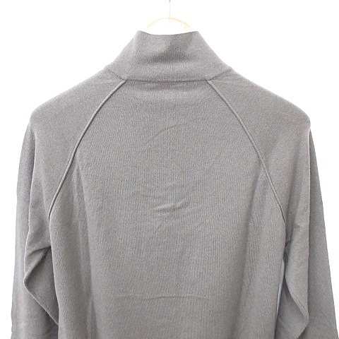 【中古】エルメス HERMES ニット セーター 長袖 ハーフジップ 配色 カシミヤ 綿 グレー オフホワイト S メンズ｜au PAY マーケット