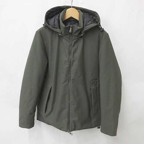 【中古】センス SSEINSE ジャケット 中綿ジャケット ジップアップ スタンドカラー フード ドローコード 緑 グリーン Lの通販は 5,621円