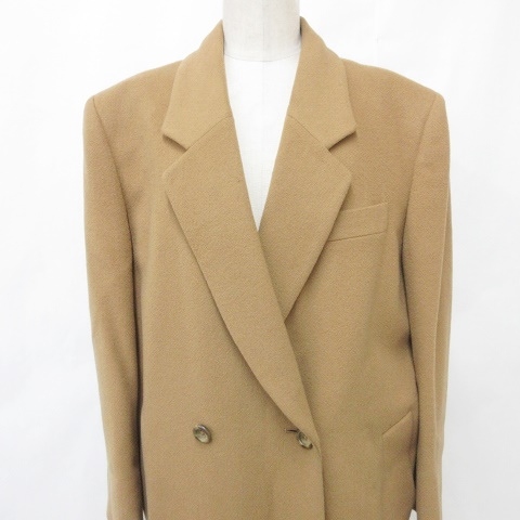 美品　カシミヤ混　バーバリー　ダブルジャケット　キャメル　7 M程度　テーラード 美品 カシミヤ混 バーバリー ダブルジャケット キャメル 7 M程度
