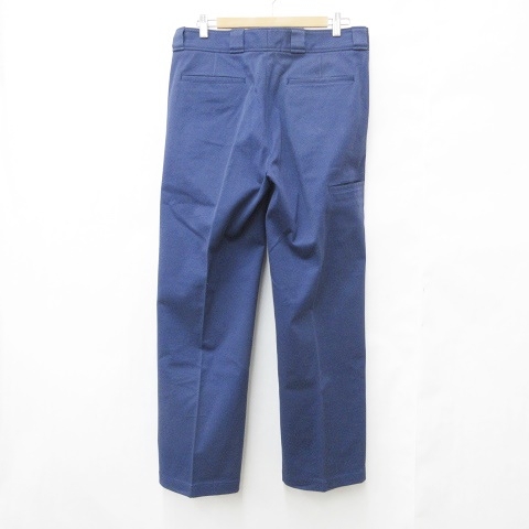 【中古】プラダ PRADA パンツ チノパンツ ワイド ストレート ロング ボタンフライ 紺 ネイビー 48 ☆AA★ メンズ_1