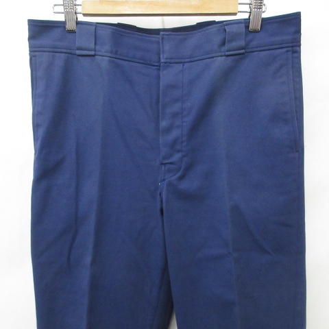 【中古】プラダ PRADA パンツ チノパンツ ワイド ストレート ロング ボタンフライ 紺 ネイビー 48 ☆AA★ メンズ_3