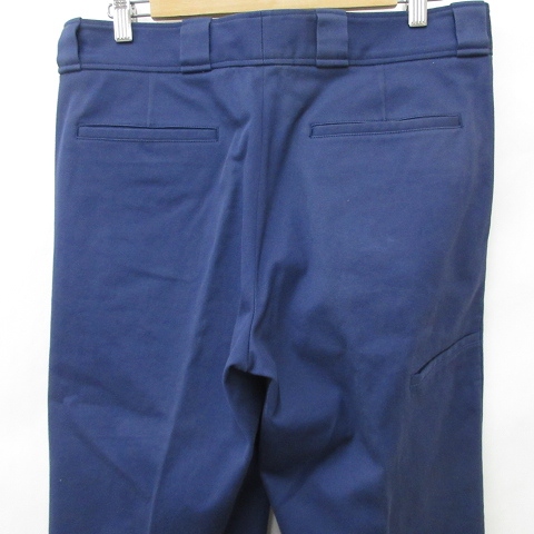 【中古】プラダ PRADA パンツ チノパンツ ワイド ストレート ロング ボタンフライ 紺 ネイビー 48 ☆AA★ メンズ_5