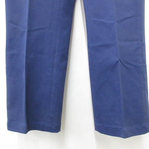 【中古】プラダ PRADA パンツ チノパンツ ワイド ストレート ロング ボタンフライ 紺 ネイビー 48 ☆AA★ メンズ_7