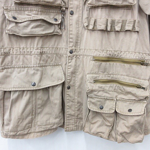 【中古】ラルフローレン RALPH LAUREN フォトグラファージャケット サファリジャケット ヴィンテージ ベージュ L_5