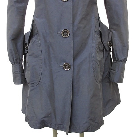 中古】バーバリーブルーレーベル コート ステンカラー 切替 ギャザー