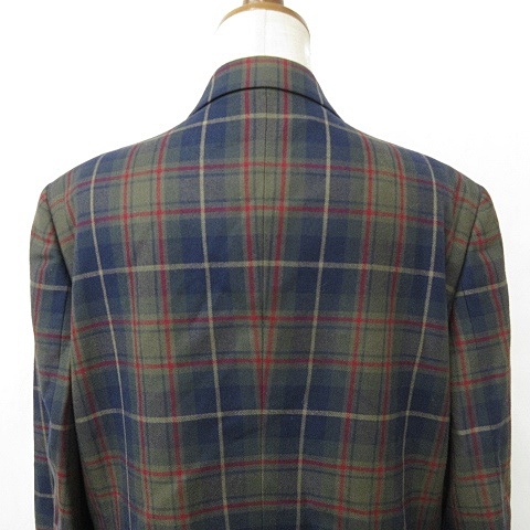 中古】バーバリーズ テーラードジャケット シングル 背裏 チェック柄