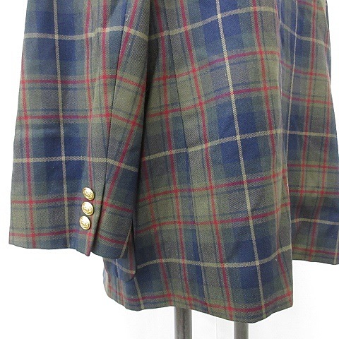 中古】バーバリーズ テーラードジャケット シングル 背裏 チェック柄