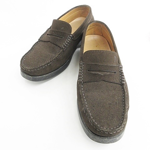 【中古】トッズ TOD'S ローファー ローファー 革靴 スエード ブラウン 茶 6 1/2 ☆AA★ メンズ