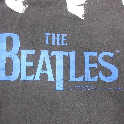 【中古】THE BEATLES vintage 90s ビートルズ Tシャツ バンドT 半袖 丸首 プリント ブラック 黒 墨黒 メンズ 中古】THE BEATLES vintage 90s ビートルズ Tシャツ バンドT 半袖 丸首