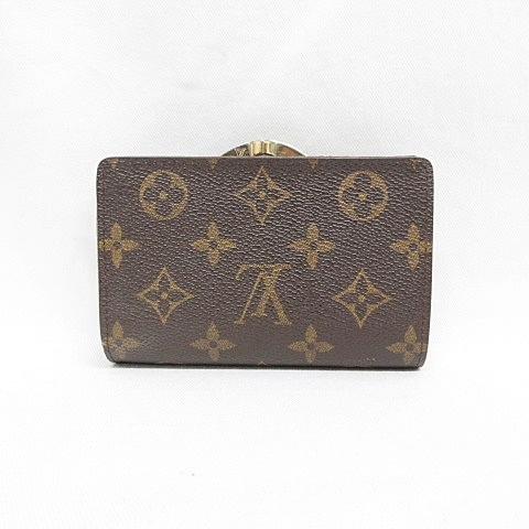 【中古】ルイヴィトン LOUIS VUITTON モノグラム ポルトモネビエ ヴィエノワ 財布 二つ折り財布 がま口 M61663_1