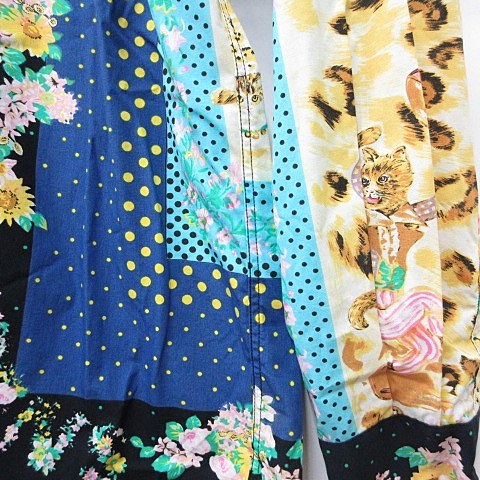 【中古】ヴェルサーチジーンズ VERSACE JEANS COUTURE シャツ カジュアルシャツ 長袖 総柄 コットン マルチカラー Ｍ_4