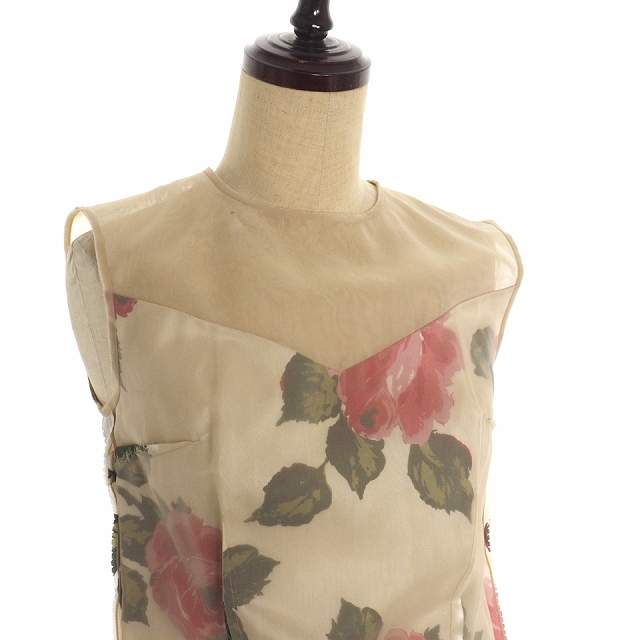 中古 メゾンマルジェラ Maison Margiela 18ss 脱構築 フラワー ノースリーブ ワンピース 花柄 オーガンジー 36の通販はau Pay マーケット ブランド古着のベクトル