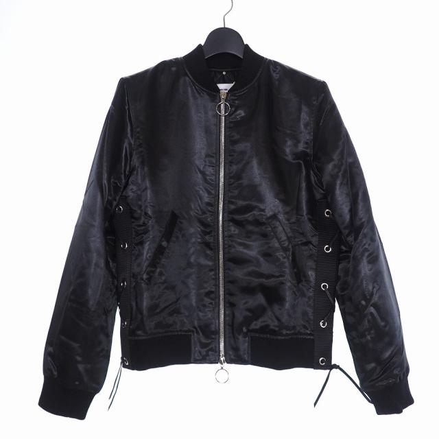 【中古】未使用品 LPD NEW YORK エルピーディー ニューヨーク リバーシブル スタッズ MA-1 ボンバージャケット S 黒 の通販は 16,872円