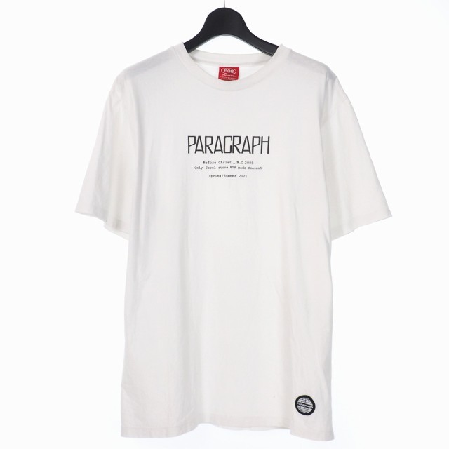 中古】パラグラフ PARAGRAPH ロゴ Tシャツ カットソー 半袖 ホワイト ...