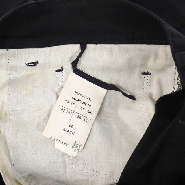 【中古】リックオウエンス Rick Owens 16AW デトロイト カット パンツ スラックス 46 ブラック 黒 RU16F6364-TE｜au  PAY マーケット