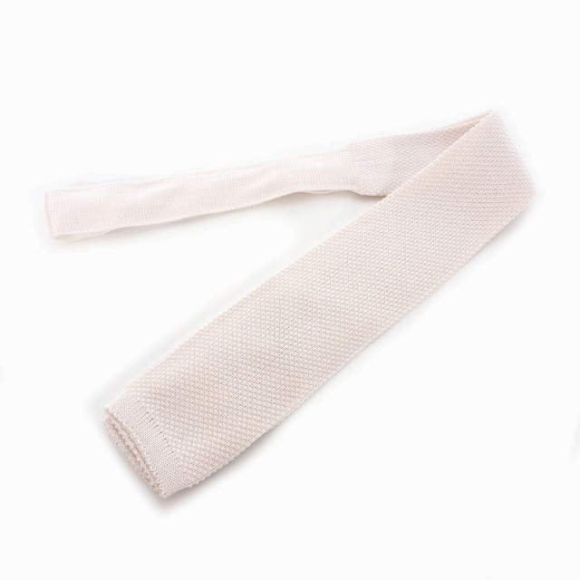 中古】未使用品 オフホワイト OFF WHITE CUT KNIT TIE カット ニット