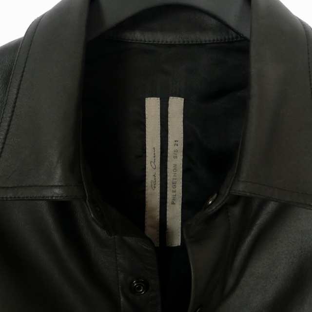 中古】リックオウエンス Rick Owens 21SS OUTER SHIRT レザー アウター