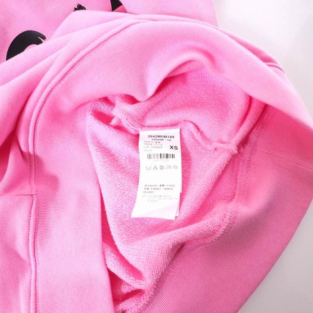 未使用品 エムエスジーエム MSGM ロゴプリント クルーネックスウェット トレーナー 長袖 XS ピンク 2642MDM189 国内正規 レディース エムエスジーエム MSGM ロゴプリント クルーネックスウェット XS