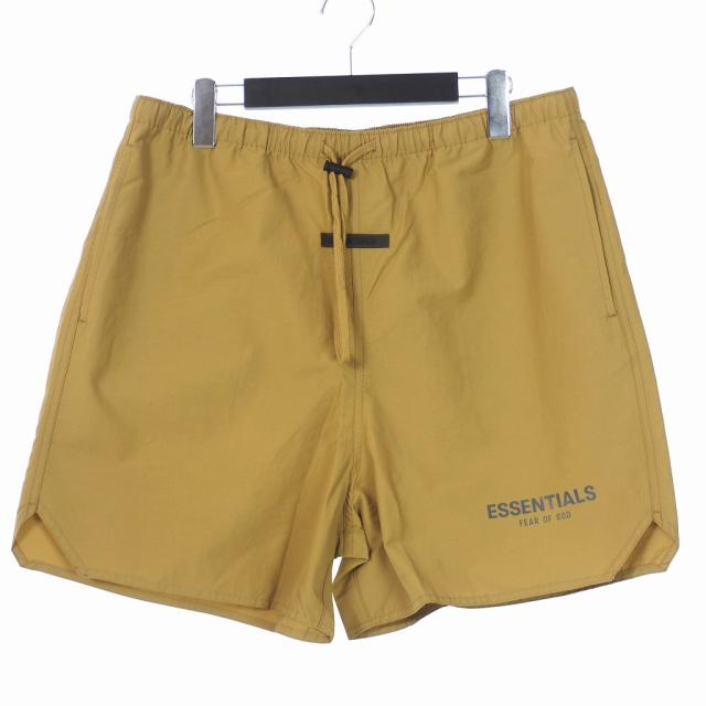 【中古】未使用品 エッセンシャルズ ESSENTIALS リフレクターロゴ プリント ナイロン ハーフパンツ トラックショーツの通販は 7,727円