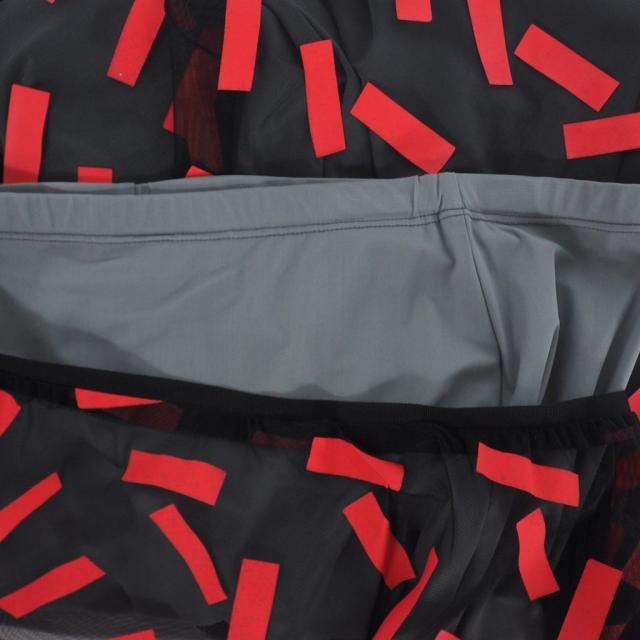 【中古】未使用品 メゾンマルジェラ 21SS ストレッチ チュール スカート シースルー レイヤード 総柄 ロング丈 38 中古】未使用品 メゾンマルジェラ 21SS ストレッチ チュール スカート