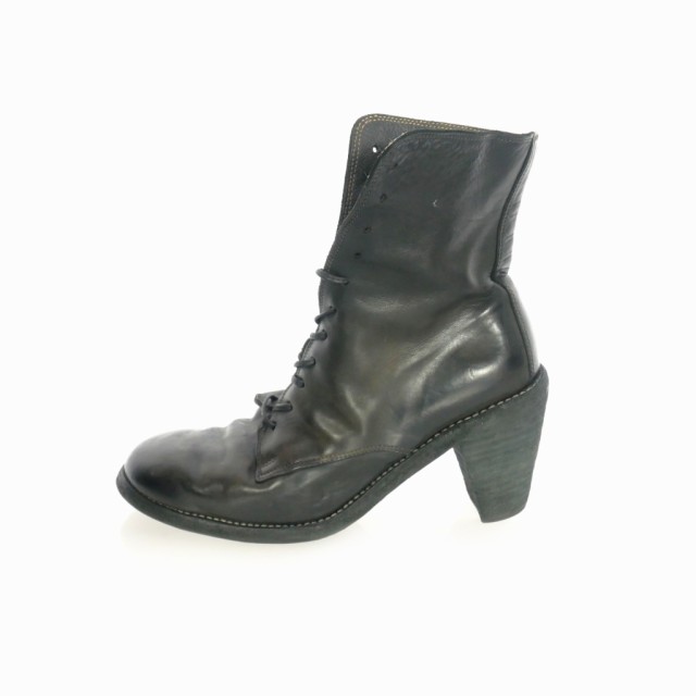 中古】グイディ GUIDI レースアップ ブーツ ヒール レザー 39 24.5?p