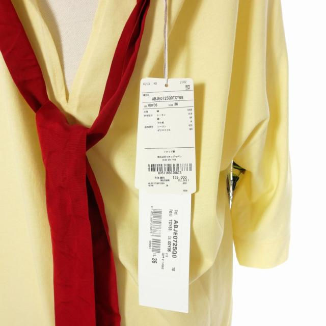 【中古】未使用品 マルニ MARNI 21AW フラワープリント ロングワンピース ドレス 36 イエロー ABJE0725Q0 国内正規_5