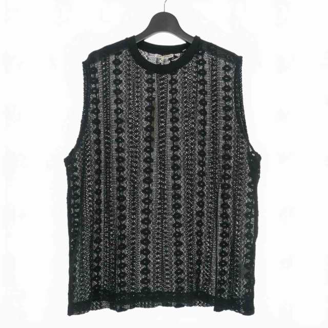 【中古】アワーレガシー OUR LEGACY 23SS BOX SLEEVELESS KNIT VEST ノースリーブ ニット ベスト 48 M  ブラック 黒｜au PAY マーケット