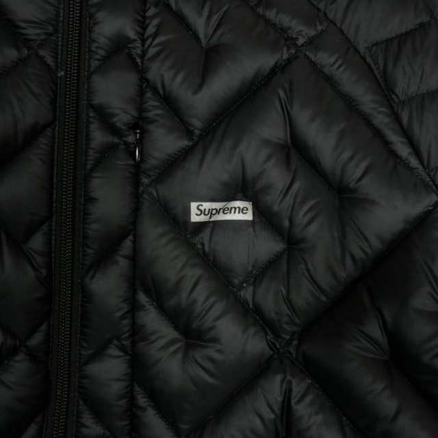 【中古】シュプリーム SUPREME Spellout Quilted スペルアウト キルト ライトウェイト ダウン ジャケット L ブラック｜au  PAY マーケット