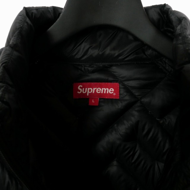 【中古】シュプリーム SUPREME Spellout Quilted スペルアウト キルト ライトウェイト ダウン ジャケット L ブラック｜au  PAY マーケット