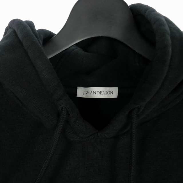 【中古】ジェイダブリューアンダーソン JWアンダーソン J.W.ANDERSON 19AW RAW CUT HOODIE スウェット パーカー S  黒｜au PAY マーケット