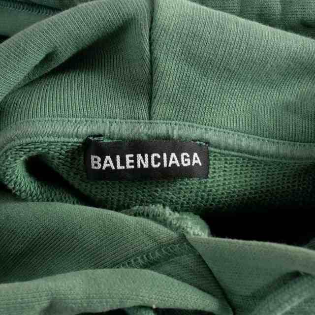 中古】バレンシアガ BALENCIAGA バックロゴ プリント パーカー