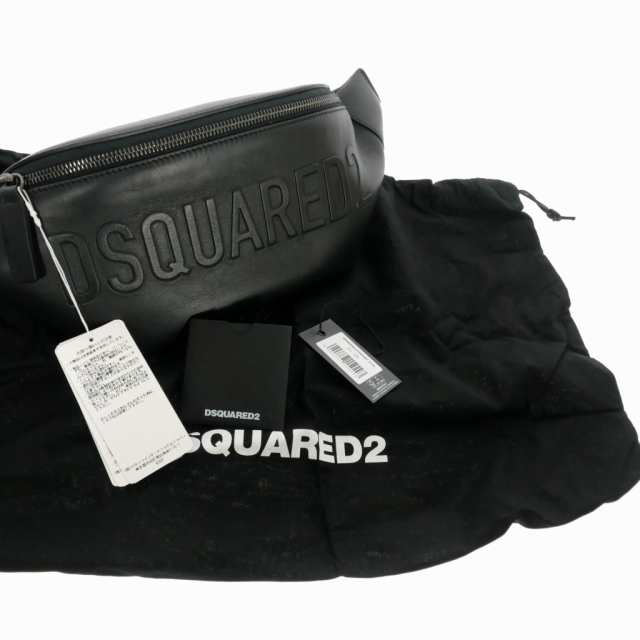 中古】未使用品 ディースクエアード DSQUARED2 23SS レザー ロゴ