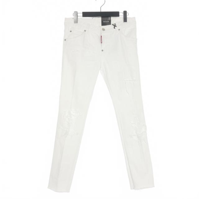【中古】未使用品 ディースクエアード DSQUARED2 22SS Cool Girl Jean ダメージ加工 ホワイトデニム ジーンズ 36 白