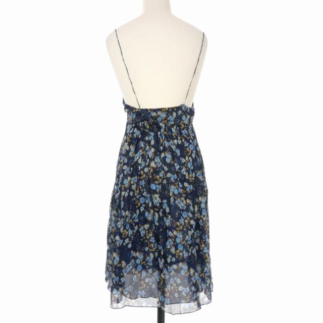 【中古】未使用品 ディースクエアード DSQUARED2 22SS フラワープリント シルク キャミワンピース ドレス 38 ブルー 中古】未使用品 ディースクエアード DSQUARED2 22SS フラワープリント