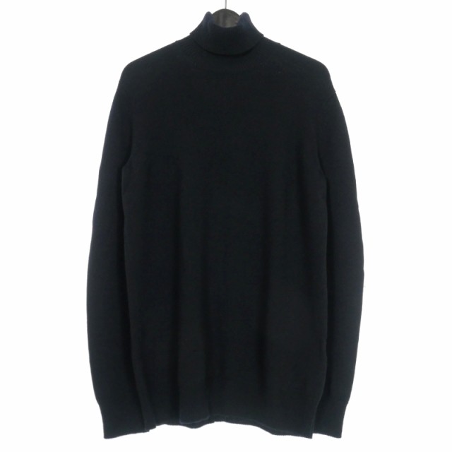 【中古】アンドゥムルメステール ANN DEMEULEMEESTER 22AW タートルネックニット セーター 長袖 M ネイビー 紺