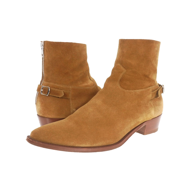 【未使用】CELINE バックバックル ジップドアイザックブーツ【サイズ42】 CELINE - 【未使用】CELINE バックバックル ジップドアイザック