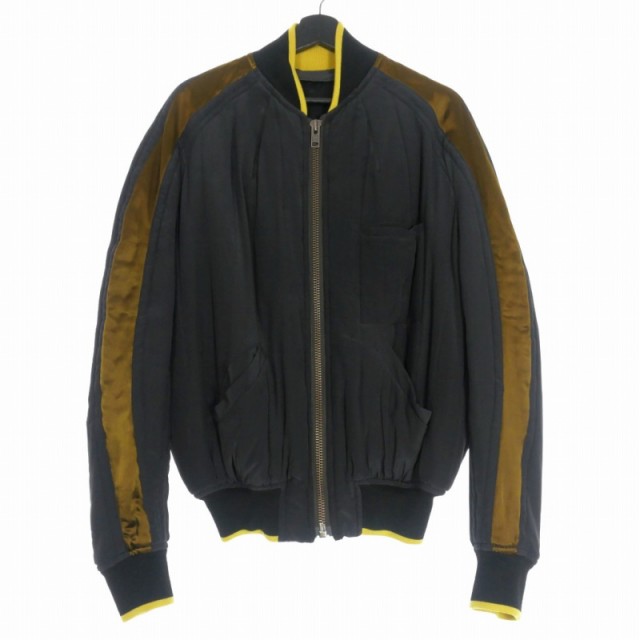 【中古】ハイダーアッカーマン Haider Ackermann ボンバージャケット 中綿ブルゾン XS ブラック 黒 国内正規 メンズ