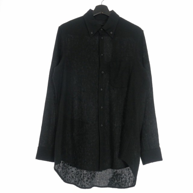 【中古】ユマワン UMA WANG 18AW TAZIO SHIRT ヴァージンウールシャツ 長袖 S ブラック 黒 UM1503 メンズ