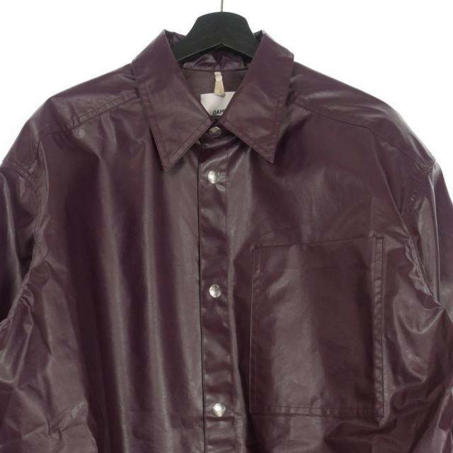 【中古】未使用品 オーエーエムシー OAMC 24SS TOWER SHIRTS タワーシャツ 長袖 M AMARONE ワインレッド 24E28OAU64_2