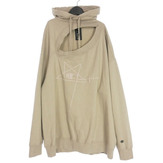 【中古】リックオウエンス Rick Owens × Champion 22SS Tommy Hoodie フーディ パーカー M ベージュ CM01B7925 CHFE