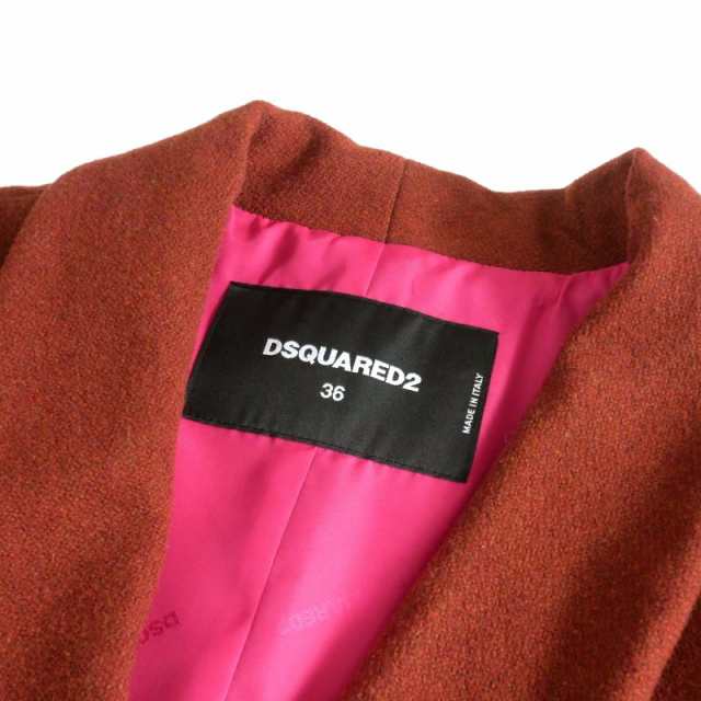 【中古】未使用品 ディースクエアード DSQUARED2 22AW ダブルブレスト ドロップショルダーコート ジャケット 36