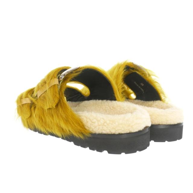 【中古】未使用品 ディースクエアード 22AW ROCK YOUR ROAD SANDALS レザー フラットサンダル 靴 37 ライム 緑 中古】未使用品 ディースクエアード 22AW ROCK YOUR ROAD SANDALS