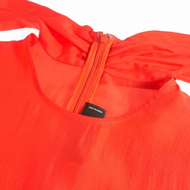 【中古】未使用品 ディースクエアード DSQUARED2 22AW リボンタイ シルクシャツ ブラウス 長袖 38 レッド S72NC1004 中古】未使用品 ディースクエアード DSQUARED2 22AW リボンタイ シルク