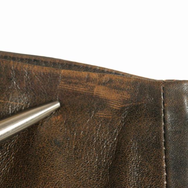【中古】ディースクエアード DSQUARED2 22AW 羊革 レザーラップスカート 38 ブラウン 茶 S72MA0920 国内正規_7